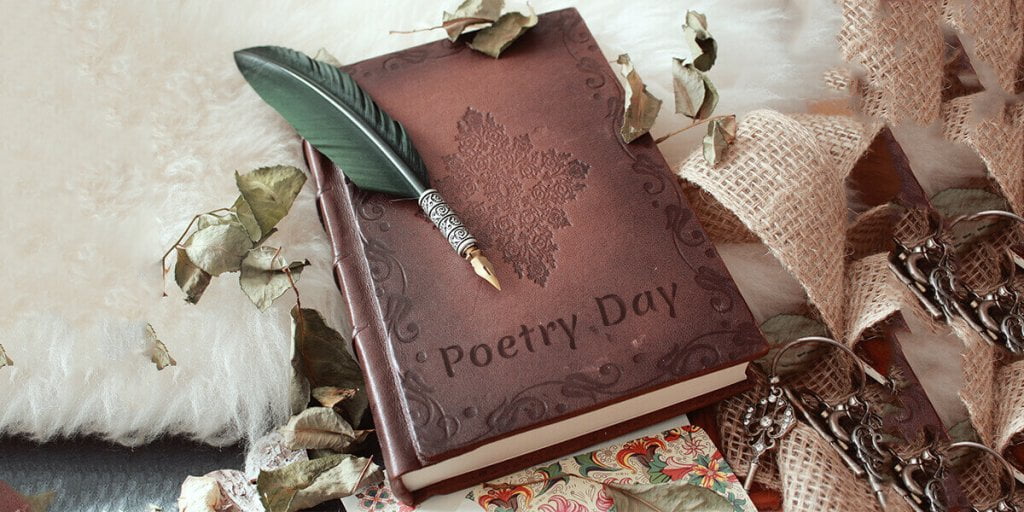 A Poetry Book and pen on the Floor