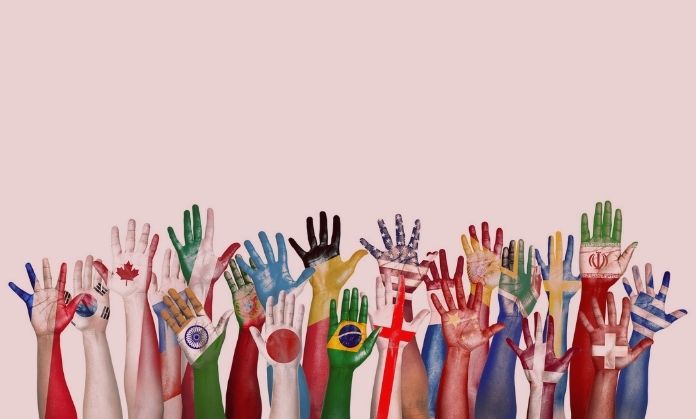 Samples of Cultures with different cultures hand on World Tourism Day