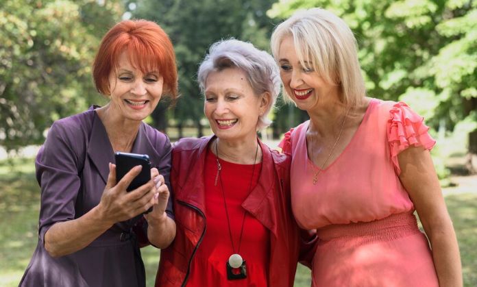 Three women are sharing love
