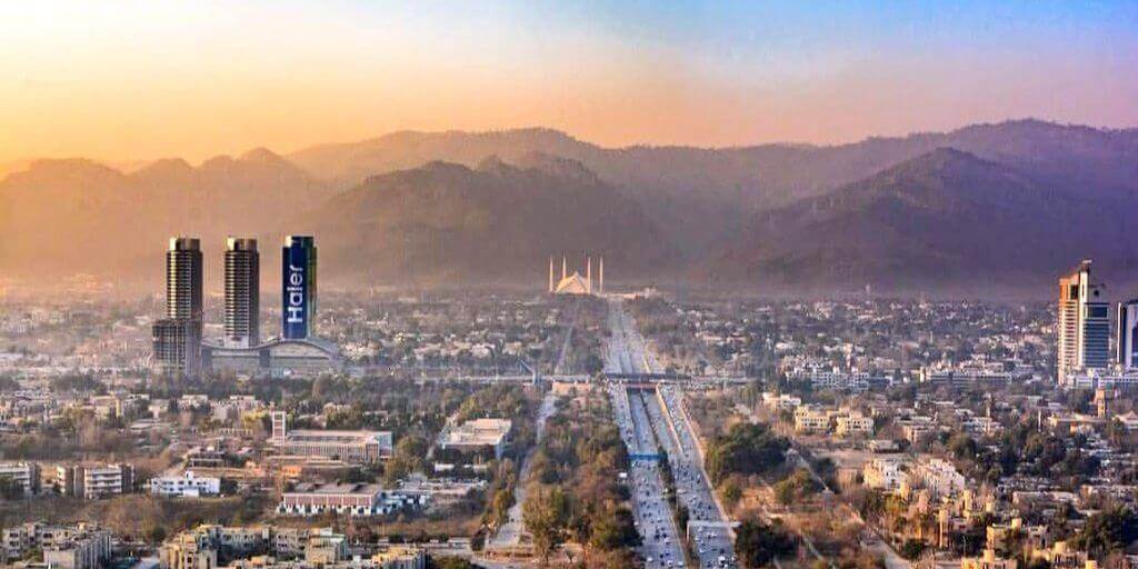 Islamabad city drone view