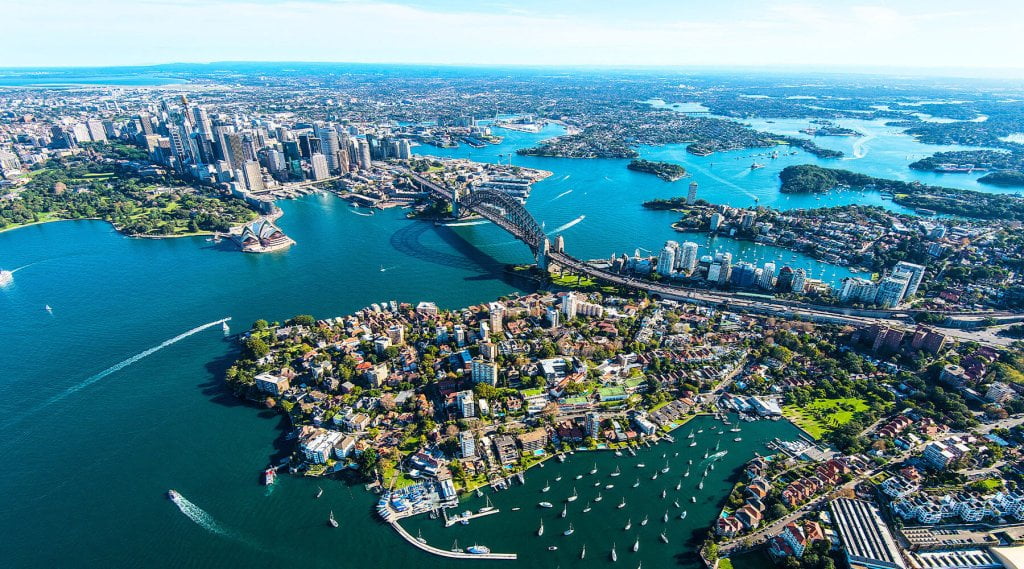 There are many underwater buildings and boats