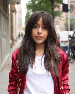 Highlighted Curtain Bangs