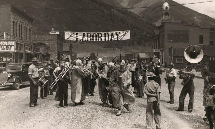 a group of people celebrating.