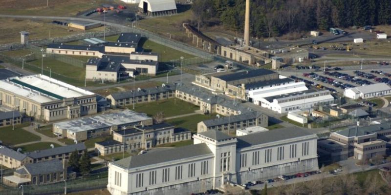 a high-angle view of a large SCI Rockview building