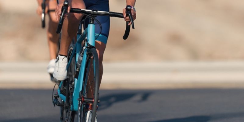 a person riding a bike 