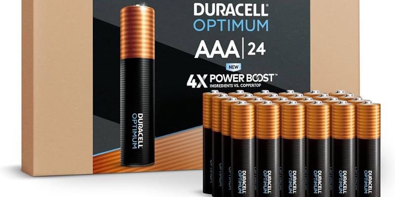a group of batteries in a box 