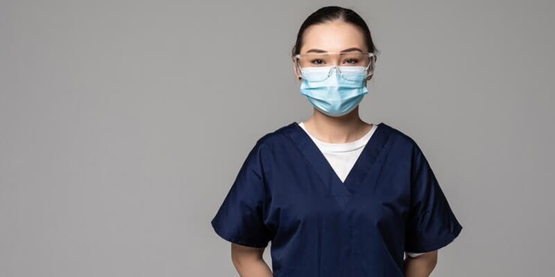 a person wearing a mask and goggles 