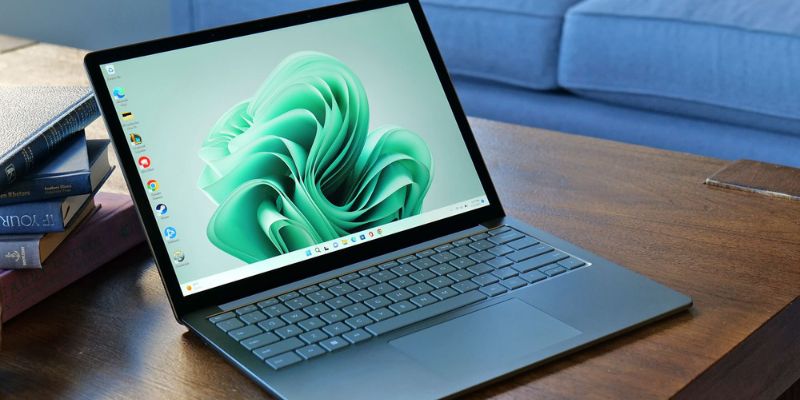 Microsoft surface laptop-5 on a table 