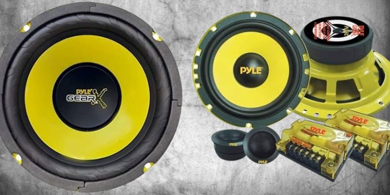 a close up of a speaker