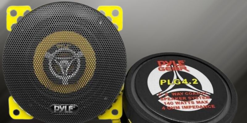 a close up of a speaker