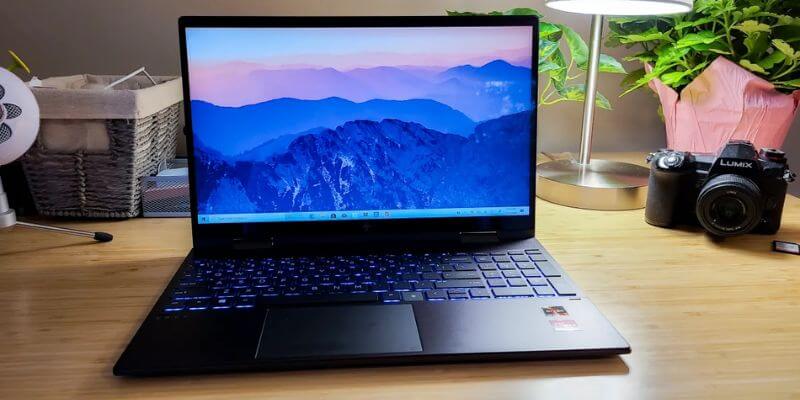 HP ENVY laptop on a table